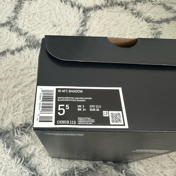 NIKE - NWT Women's Size 5.5 Air Force 1 Shadow Sneakers - Amethyst Ash - Picture 9 of 10